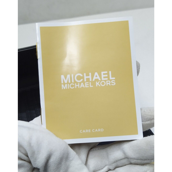 Michael Kors Jet Set Travel Black Quilted Leather Credit Card Fold Wallet - $298 - Picture 12 of 15